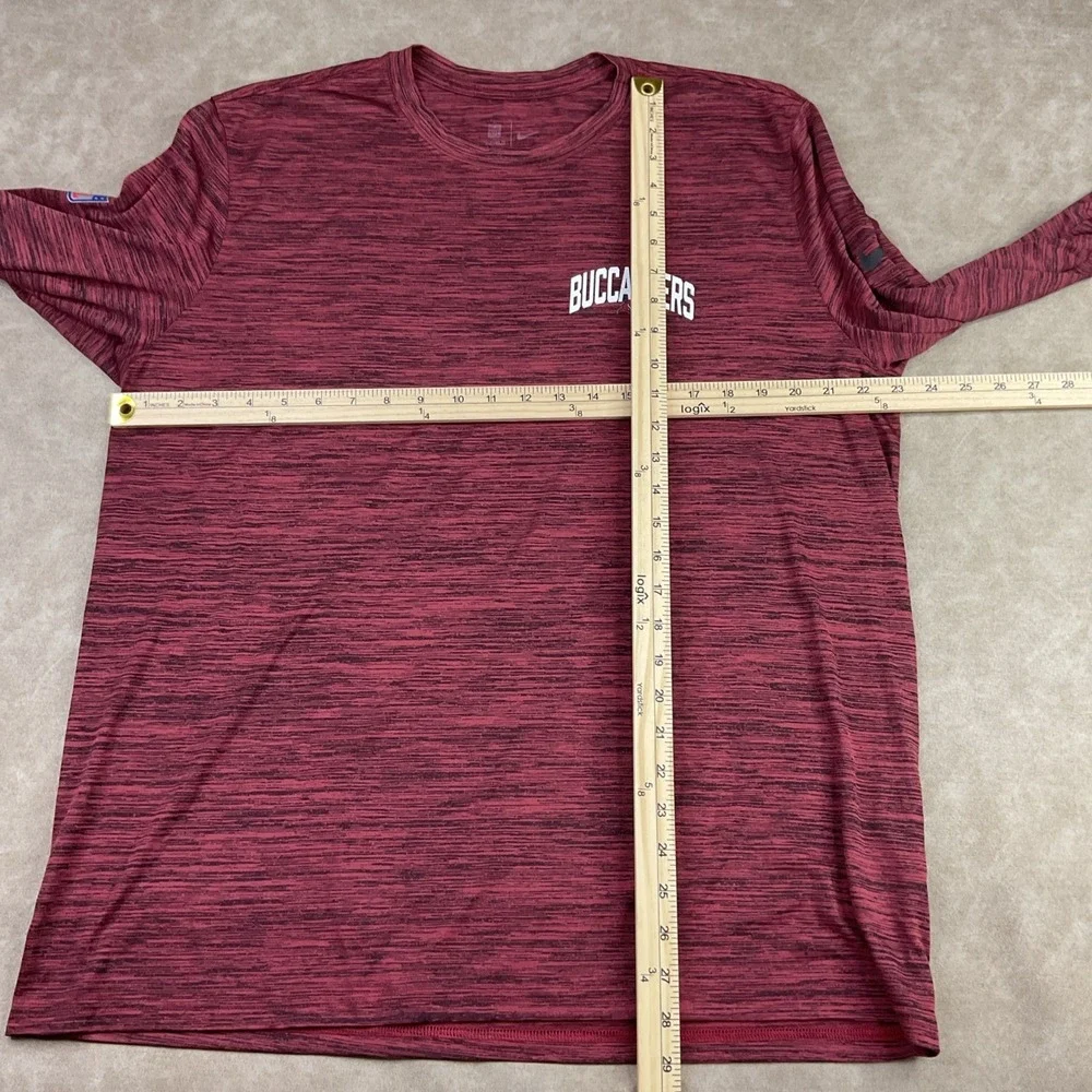 Nike Tampa Bay Buccaneers T-Shirt Men Sz XL Onfield Long Sleeve Tee Graphic Logo